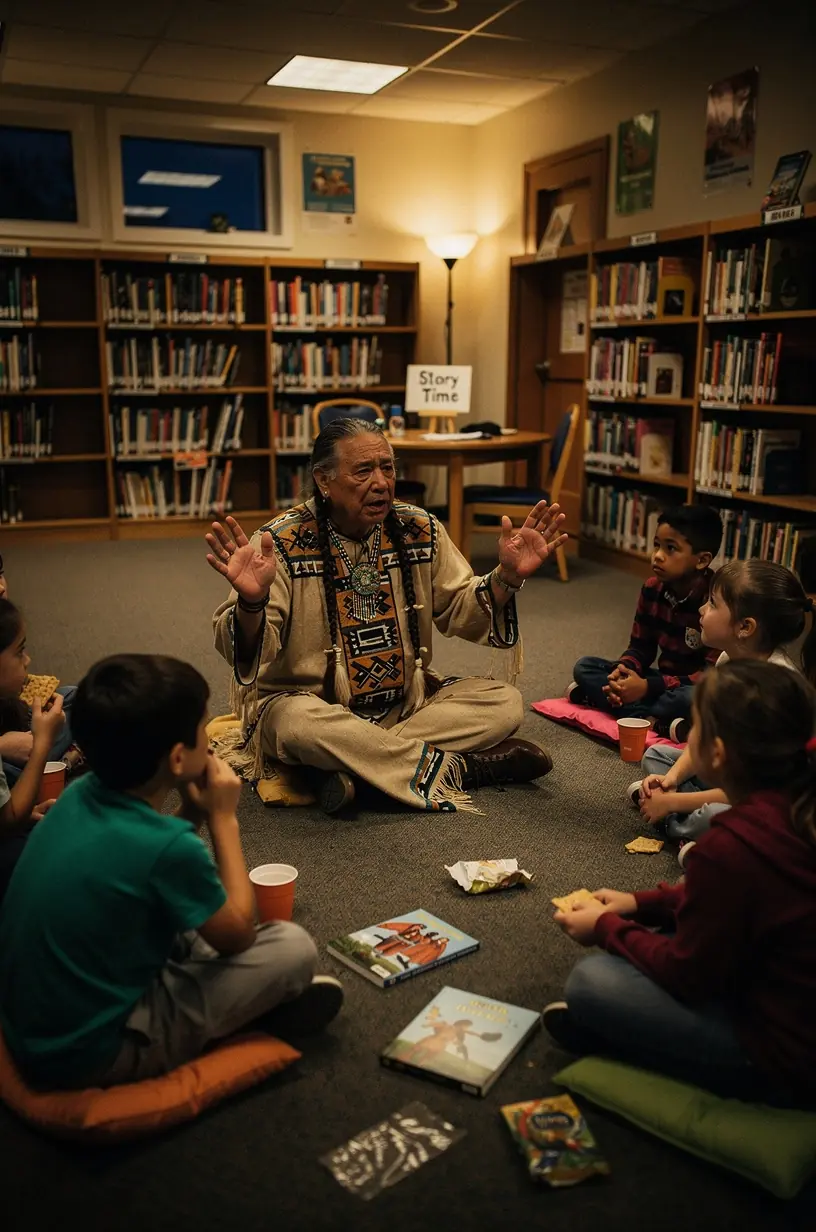 Community members sharing stories at local event